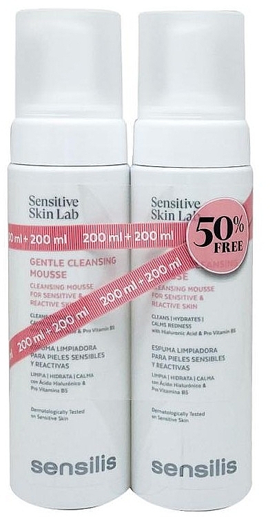 Набор - Sensilis Sensitive and Reactive Skin Cleansing Mousse (f/cl/2x200ml) — фото N1