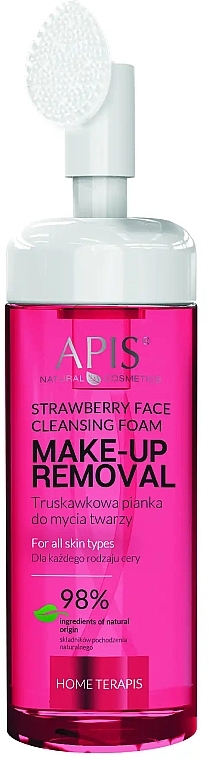 Очищувальна пінка для обличчя - APIS Professional Home Terapis Make-Up Removal Strawberry Face Cleansing Foam — фото N1