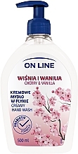 Рідке мило з дозатором - On Line Cherry&Vanilla Soap — фото N1