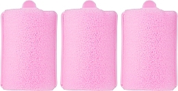 Парфумерія, косметика Бігуді-затискачі м'які, 40 мм, рожеві - Top Choice