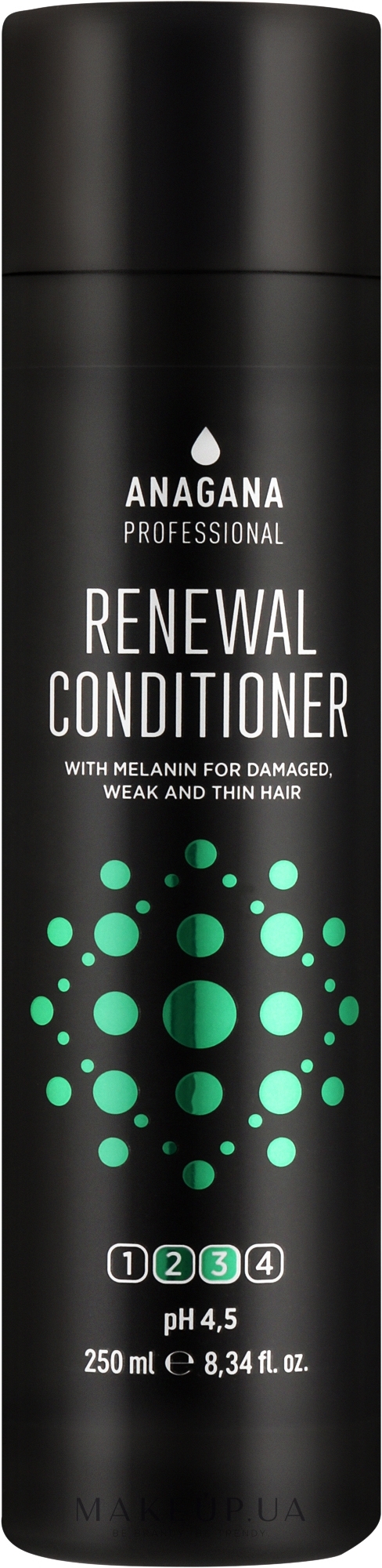 Кондиціонер для пошкодженого волосся - Anagana Professional Renewal Conditioner With Melanin — фото 250ml