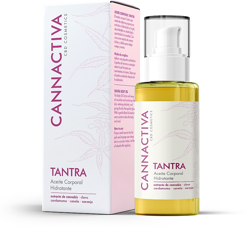 Олія для тіла з канабісом і рослинними екстрактами - Cannactiva Tantra Body Oil — фото N1