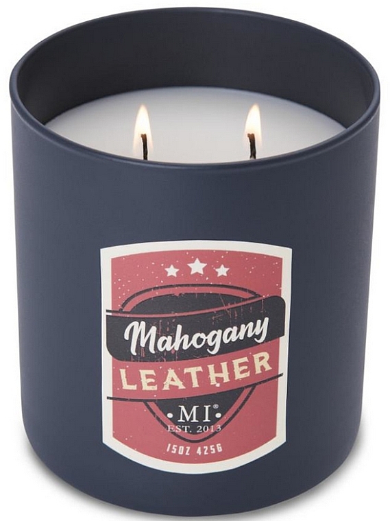 Ароматическая свеча - Colonial Candle Scented Mahogany Leather — фото N1