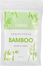 Сахарный скраб для рук и тела «Зеленый бамбук» - Courage Bamboo Hands & Body Sugar Scrub (дой-пак) — фото N3