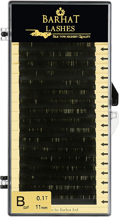 Накладные ресницы B 0,10 мм (11мм), 20 линий - Barhat Lashes — фото N1