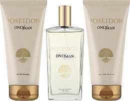 Instituto Espanol Poseidon Only Man - Набор (edt/100ml + sh/gel/100ml + ash/lot/100ml) — фото N2