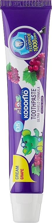 Дитяча гелева зубна паста зі смаком винограда - Lion Kodomo Toothpaste Children Grape — фото N1