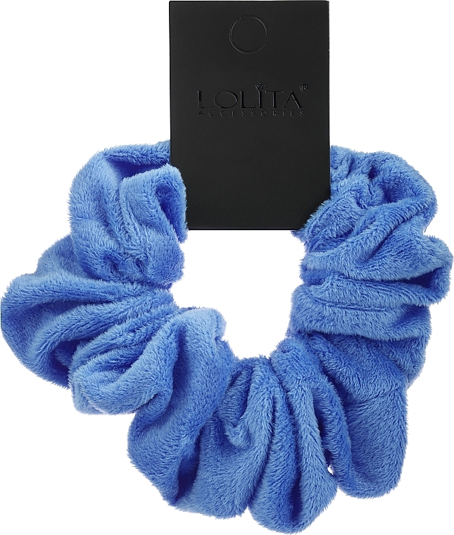 Резинка бархатная для волос, голубая XL - Lolita Accessories — фото N1