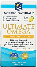 Харчова добавка у м'яких желатинових таблетках "Омега-3", 1280 мг - Nordic Naturals Ultimate Omega Xtra Lemon — фото N2