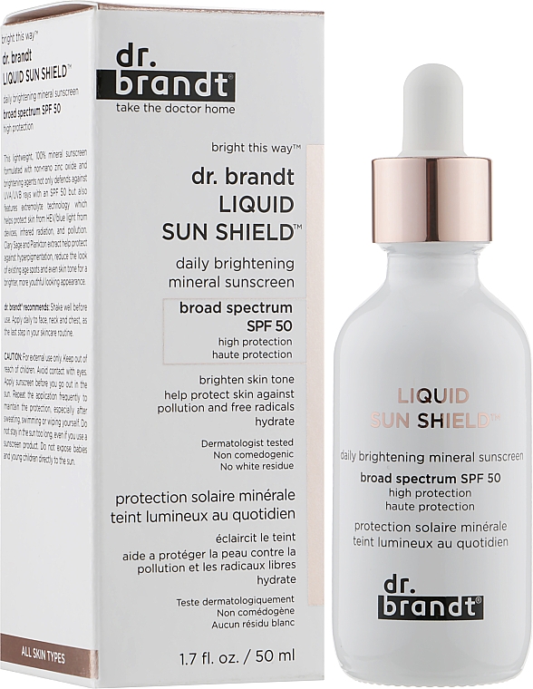 Минеральный солнцезащитный крем - Dr. Brandt Liquid Sun Shield Spf 50 — фото N2