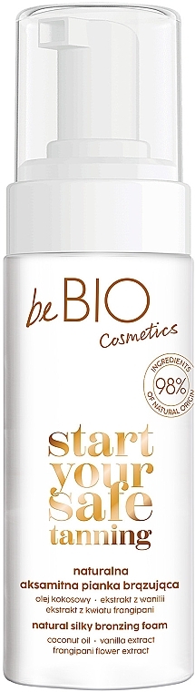 Натуральная шелковистая бронзирующая пенка - BeBio Start Your Safe Tanning Natural Silky Bronzing Foam — фото N1