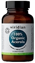 Парфумерія, косметика Харчова добавка "Ацерола" - Viridian Organic Acerola Vitamin C Powder