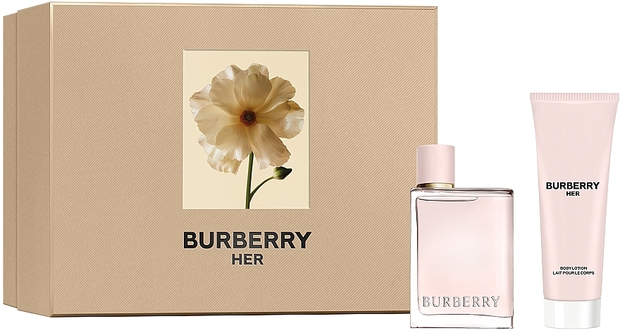 Burberry Her - Набор (edp/50ml + b/lot/75ml) — фото N2