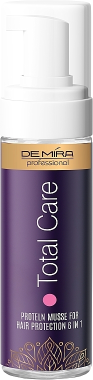 Протеїновий мус-протектор для захисту волосся 6 в 1 - DeMira Professional Total Care Protein Mousse For Hair Protection 6 In 1 — фото N1