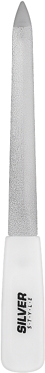 Пилка для ногтей "SNF-09\1" с радиусом, 14 см, белая - Silver Style — фото N1