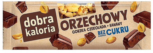 Горіховий батончик "Шоколад, арахіс та банан" - Dobra Kaloria Nut Dark Chocolate Bananas Bar — фото N1