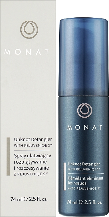 Спрей для легкого розчісування волосся - Monat Unknot Detangler Conditions And Restores With Rejuveniqe — фото N2