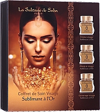 Духи, Парфюмерия, косметика Набор - La Sultane De Saba Gold & Champagne Gold Anti-Ageing Gift Set (f/cr/50ml + f/mask/50ml + f/scrub/50ml)