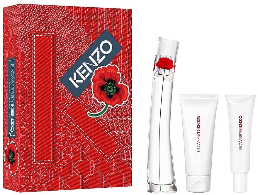 Kenzo Flower By Kenzo - Набор (edp/50ml + b/milk/75ml + h/cr/20ml) — фото N1