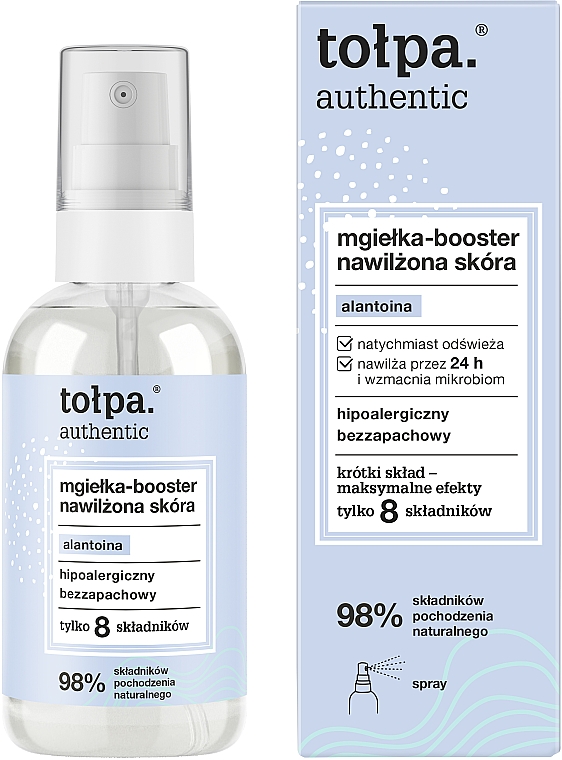 Зволожувальний спрей-бустер для обличчя - Tolpa Authentic Moisturized Skin Mist-Booster — фото N1