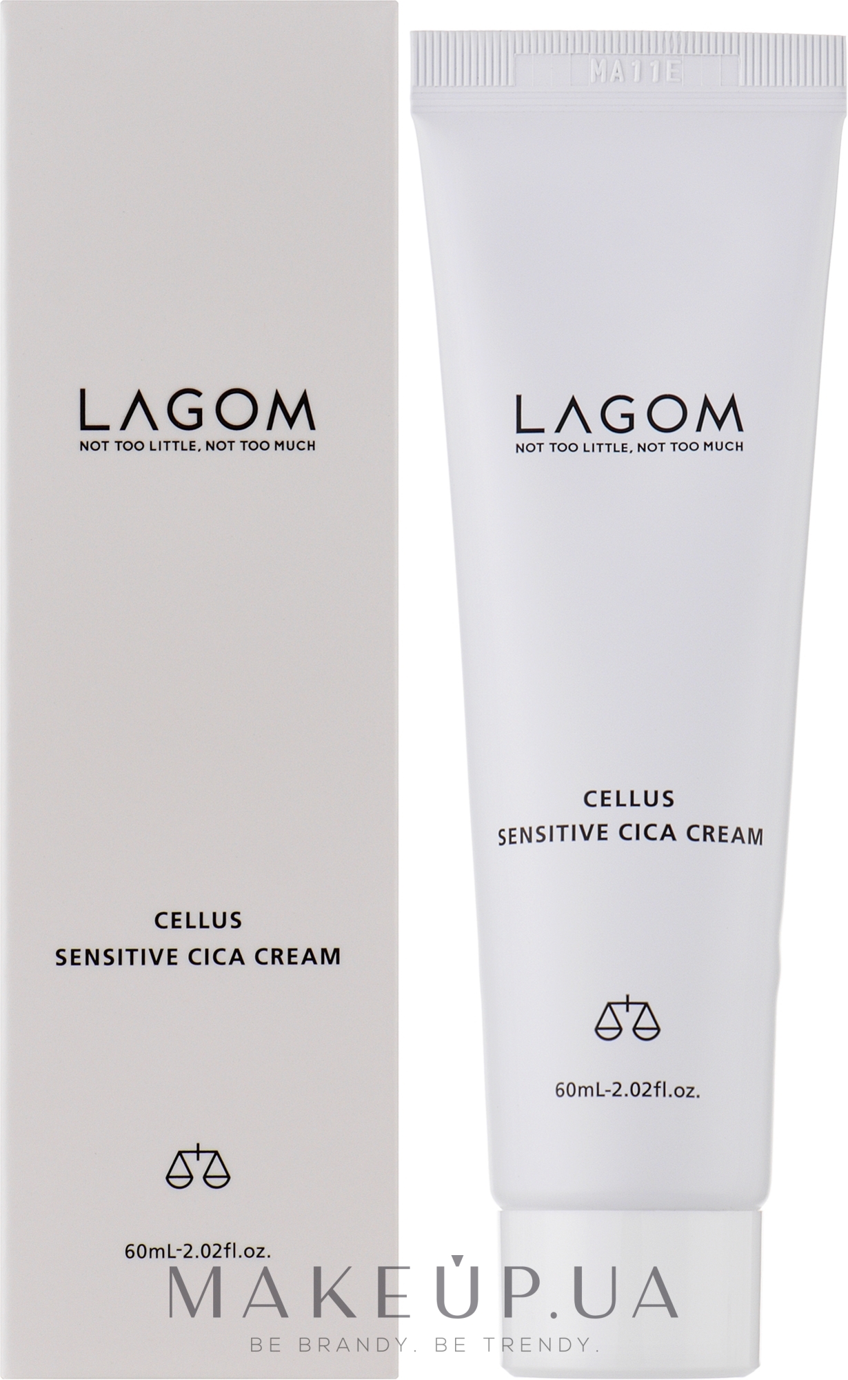 Заспокійливий крем для чутливої й проблемної шкіри - Lagom Cellus Sensitive CICA Cream — фото 60ml