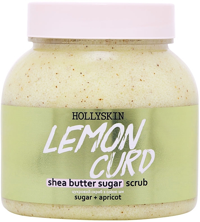 Цукровий скраб з олією ши і перлітом - Hollyskin Lemon Curd — фото N1