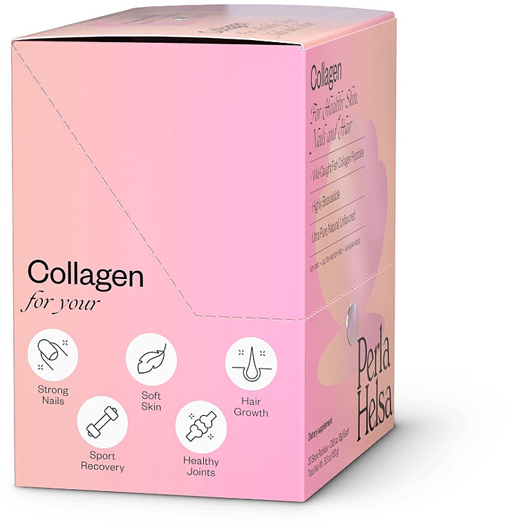 Морской коллаген, пептиды I типа, 30 стиков - Perla Helsa Collagen Dietary Supplement  — фото N3
