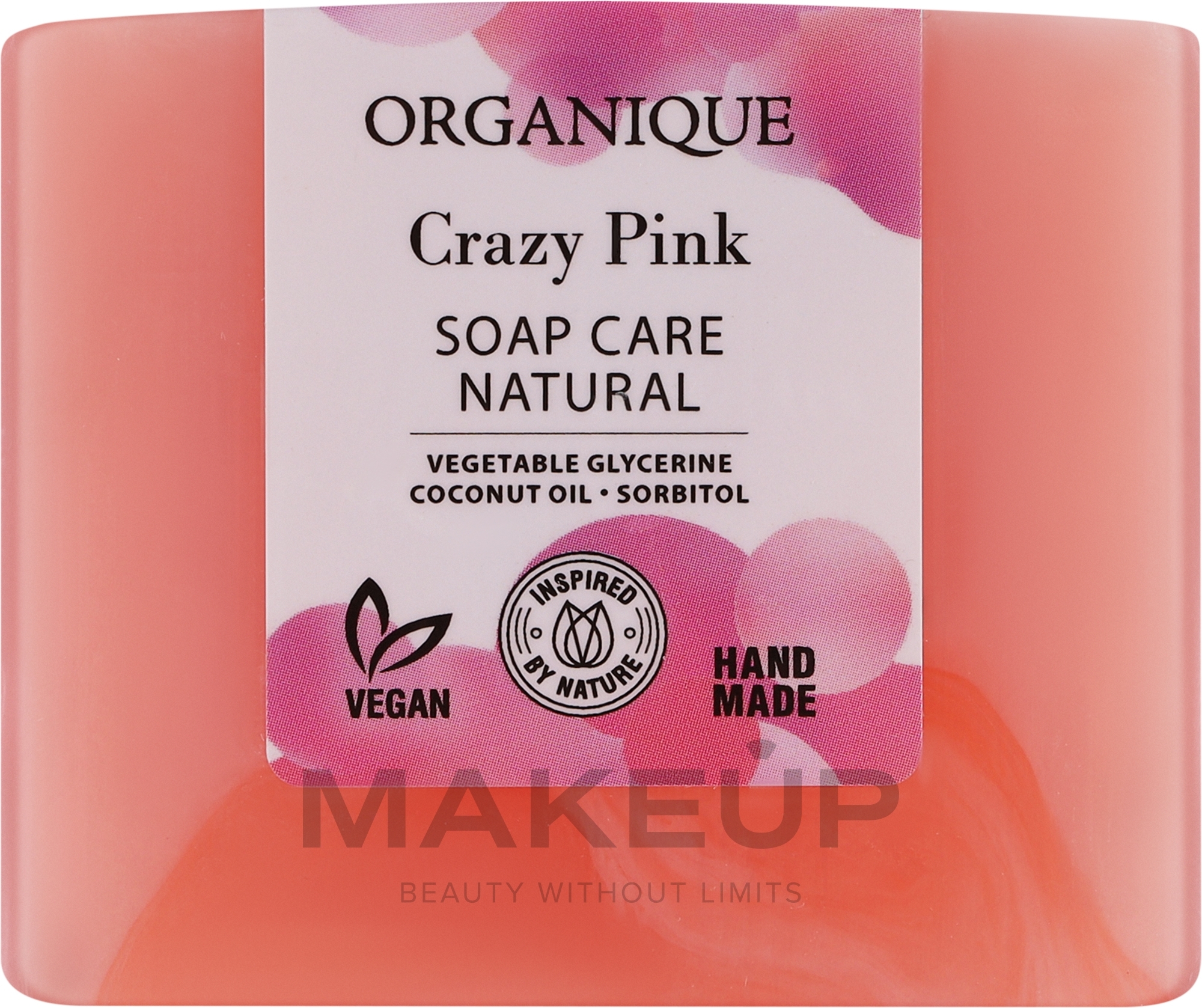 Натуральне живильне мило - Organique Soap Care Natural Crazy Pink — фото 100g