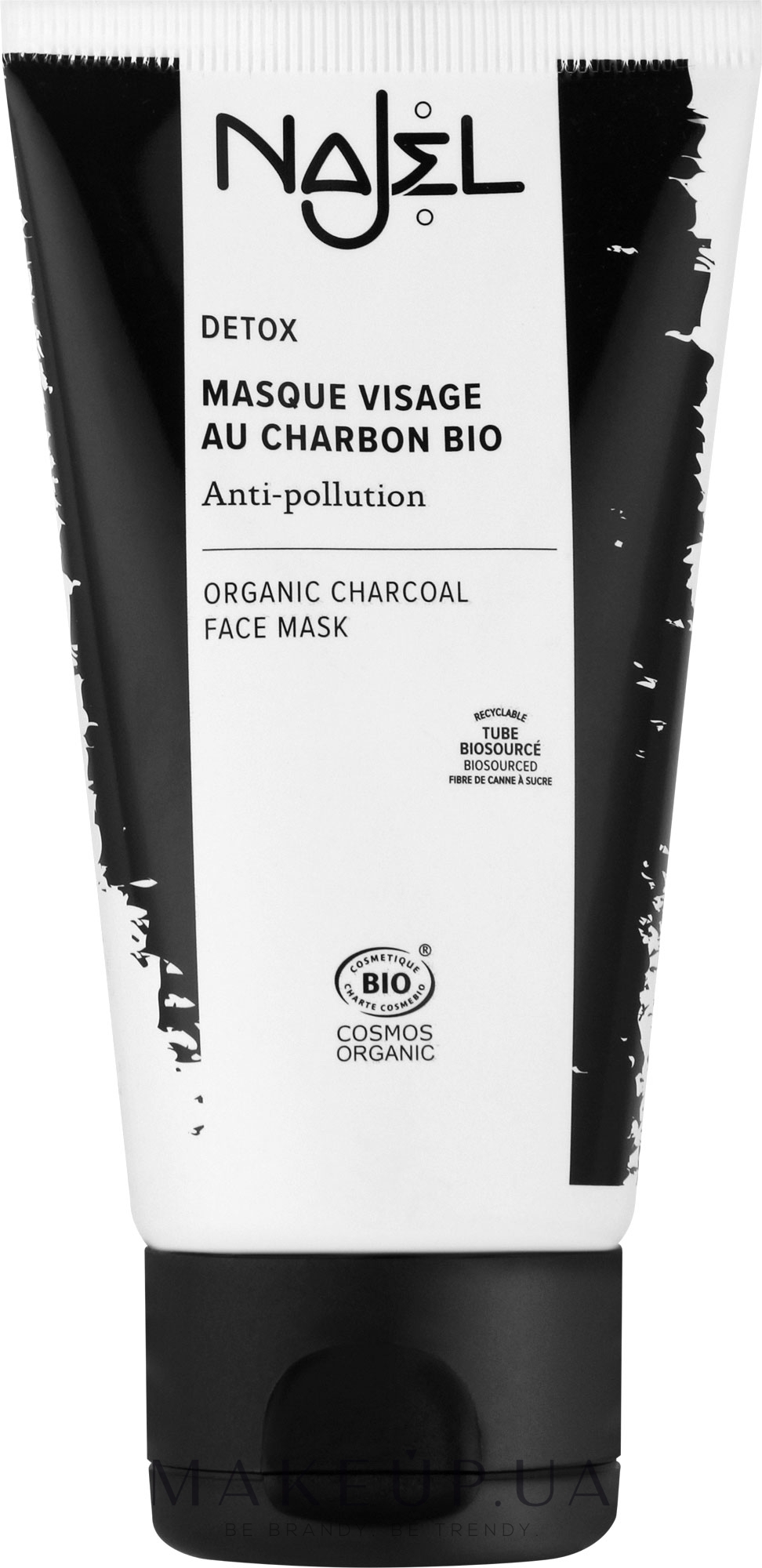 Вугільна маска для обличчя - Najel Detox Organix Charcoal Face Mask — фото 75ml