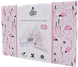 Парфумерія, косметика Набір, 6 продуктів - Toot! Flamingo Kiss Natural Makeup Box Set