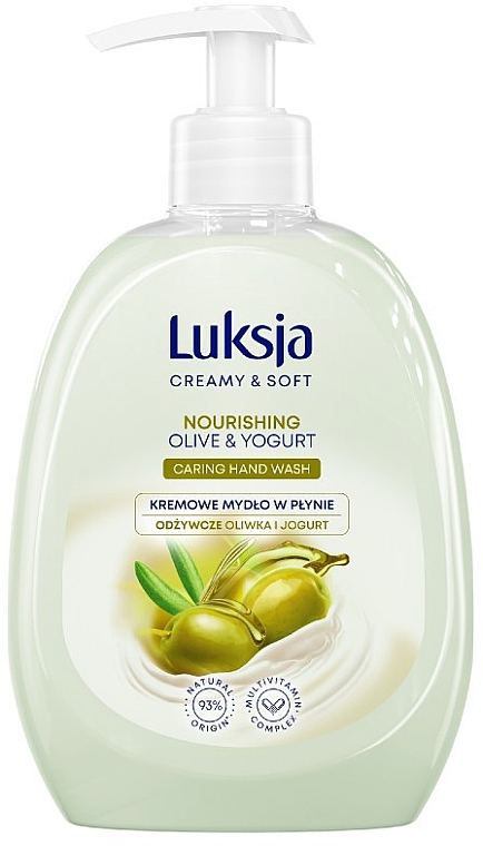Жидкое крем-мыло "Оливки и йогурт" - Luksja Creamy & Soft Olive & Yoghurt Hand Wash — фото N1