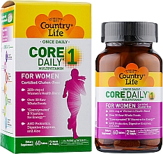 Витаминно-минеральный комплекс для женщин - Country Life Core Daily 1 Multivitamin Women — фото N2