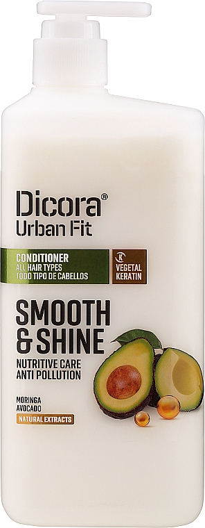 Кондиционер для всех типов волос "Гладкость и блеск" - Dicora Urban Fit — фото N1