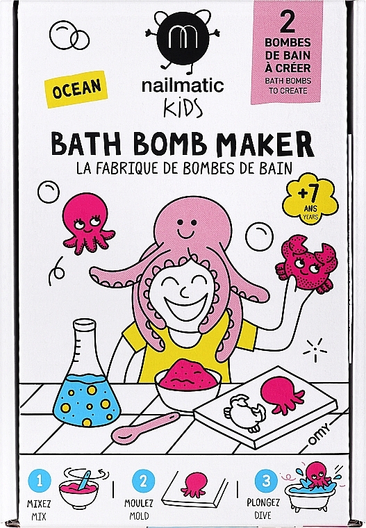 Набор "Сделай сам" - Nailmatic DIY Kit Ocean Bath Bomb Maker — фото N1