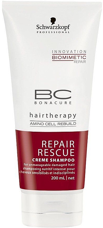 Восстанавливающий крем-шампунь в тубе - Schwarzkopf Professional BC Bonacure Repair Rescue Creme Shampoo