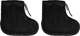 Шкарпетки для парафінотерапії махрові, чорні - Tufi Profi Premium — фото N1