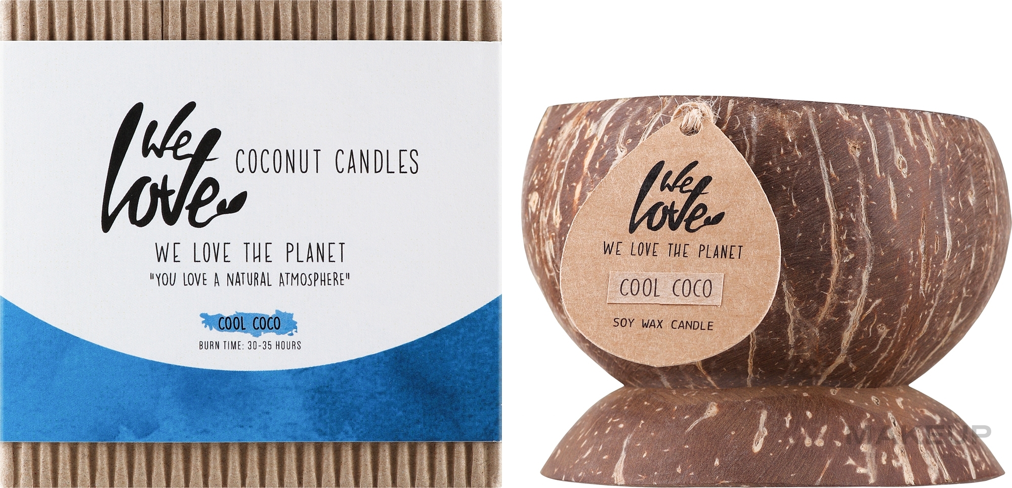 Ароматическая кокосовая свеча - We Love The Planet Coconut Candle Cool Coco — фото 200g