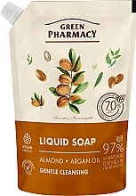 Духи, Парфюмерия, косметика Жидкое мыло "Миндаль и аргановое масло" - Green Pharmacy Liquid Soap (дой-пак)