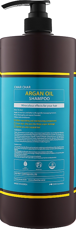 Шампунь для волос - Char Char Argan Oil Shampoo — фото N4