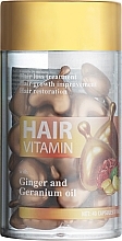 Капсулы от выпадения и для роста волос с Имбирем и маслом Герани - LeNika — фото N1