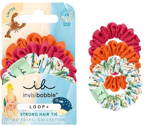 Резинка-браслет для волос, 3 шт. - Invisibobble Loop+ Au Soleil Beachy Bliss — фото N1