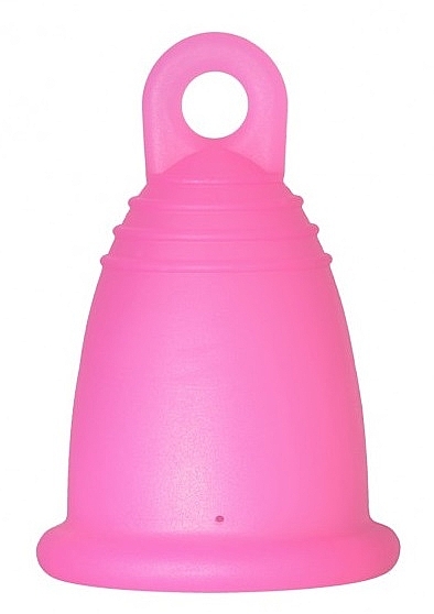 Менструальная чаша с петлей, размер S, фуксия - MeLuna Sport Menstrual Cup Ring — фото N1