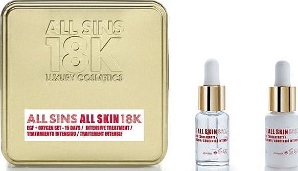 Набір - All Sins 18k All Skin Efg Oxygen 15 Days Intensive Treatment Set (f/cocnc/15ml + f/cocnc/15ml) — фото N1
