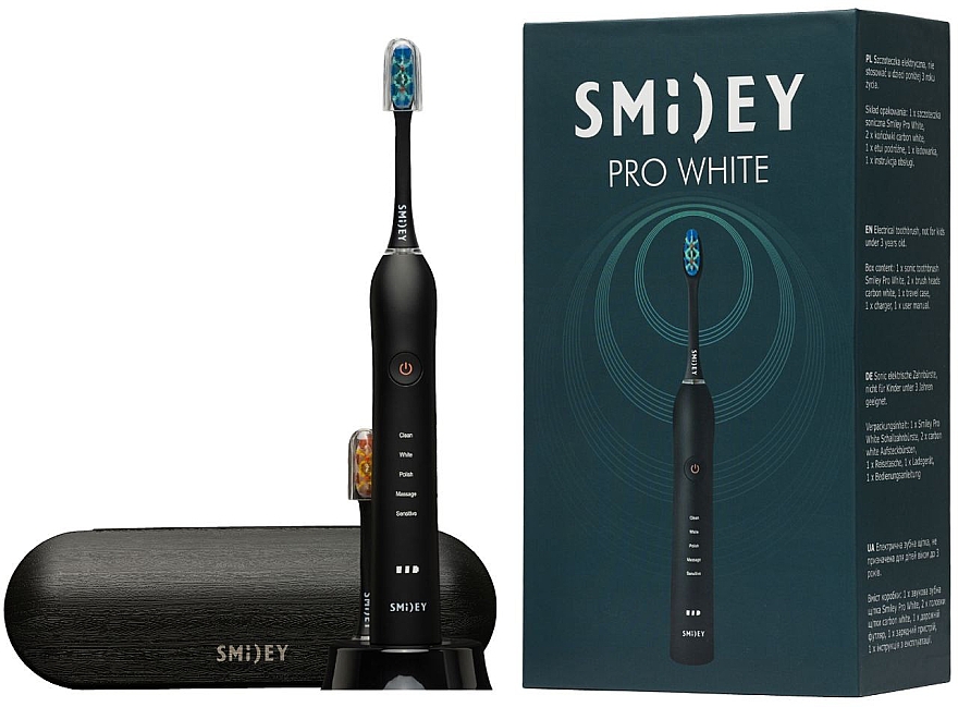 Електрична звукова зубна щітка - Smiley Pro White — фото N1