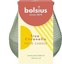 Садовая свеча, 40H, зеленая - Bolsius True Citronella  — фото N1