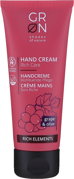 Крем для рук "Виноград и олива" - GRN Rich Elements Grape & Olive Hand Cream — фото N1