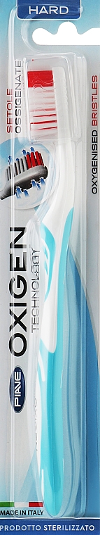 Зубна щітка "Oxigen", жорстка, блакита - Piave