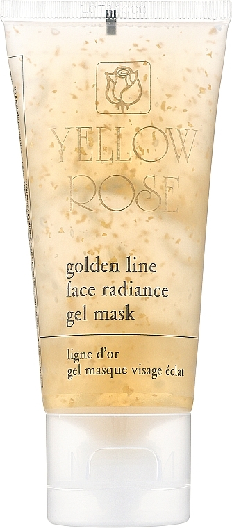 Гелева маска для обличчя, із золотом (туба) - Yellow Rose Golden Line Face Radiance Gel Mask — фото N1