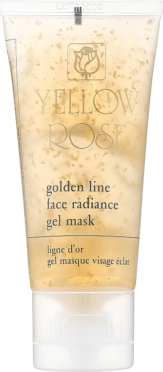 Гелевая маска для лица с золотом (туба) - Yellow Rose Golden Line Face Radiance Gel Mask