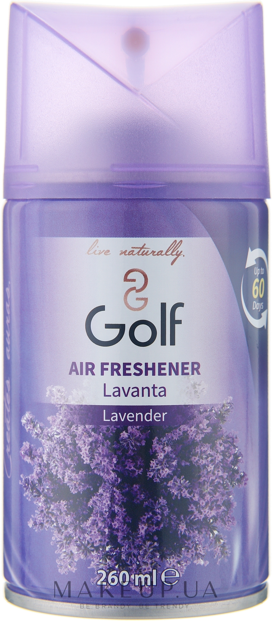 Освежитель воздуха "Лаванда" - Golf Air Freshener (сменный блок) — фото 260ml